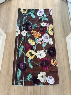 Taylor swift eras tour Floral Brown Velvet beach bath towel Multi-Color Blooms